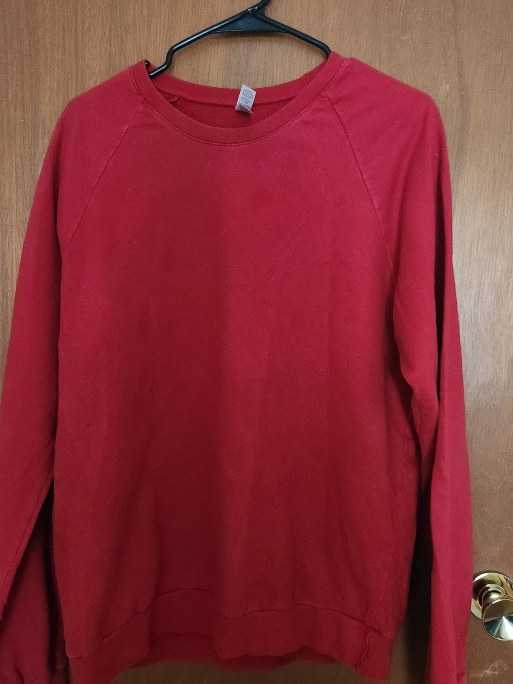 American Apparel Unisex Red Crewneck Sweatshirt SIze M